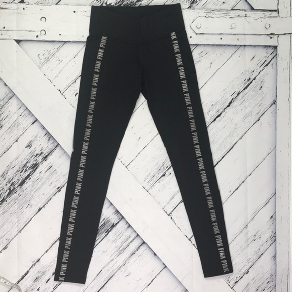 PINK VICTORIA’S SECRET Cozy Logo Leggings sz XS - Picture 3 of 9